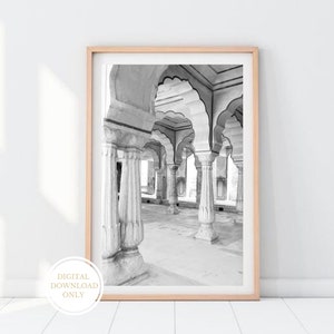 Jaipur Print | Digital Boho wall art |  India Print, Bohemian Decor | Arch Print | Indian Architecture Print | Amber Palace | Rajasthan