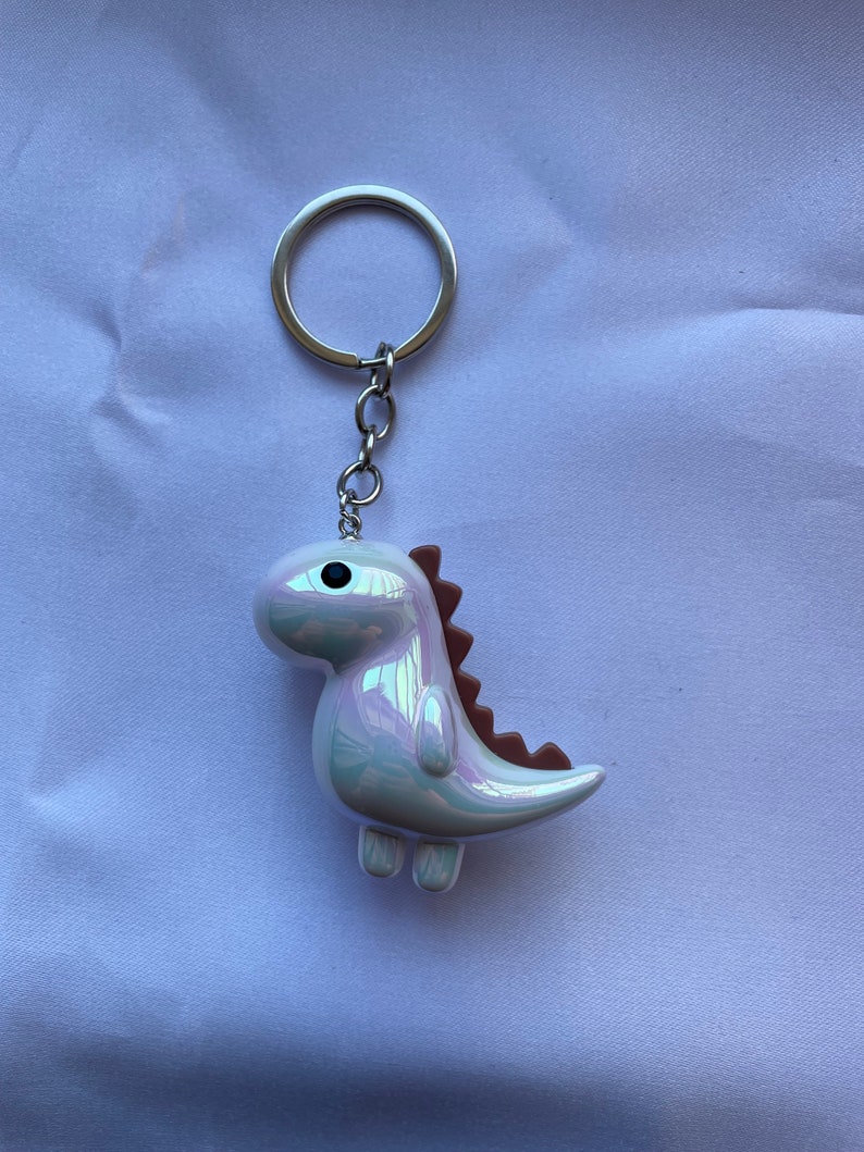 Dinosaur keychain White