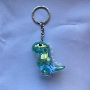 Dinosaur keychain transparentes Grün