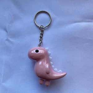 Dinosaur keychain Pink