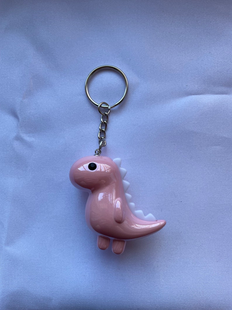 Dinosaur keychain Pink