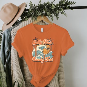 Salty Hair Sandy Toes Shirt, Beach Tee, Short-Sleeve, Unisex, T-Shirt, Retro Tee, Vintage Style, Ocean Lover, Nature, Summer, Beach Bum
