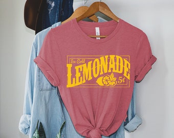 Lemonade Shirt, Vintage Style Shirt, Vacation Tee, Graphic Tees, Clothing, Tees and Tops, Lemons Shirt, Summer Graphic Tee, Spring Shirt