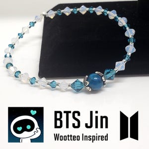 Wootteo Inspired Swarovski Crystal and Gemstone Beaded Stretch Bracelet 6.25&quot; - PLEASE Read sizing information in item details