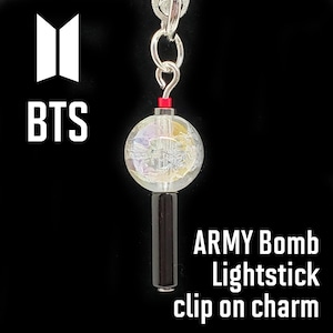 BTS ARMY Bomb Lightstick keychain clasp charm - Please read description for size information