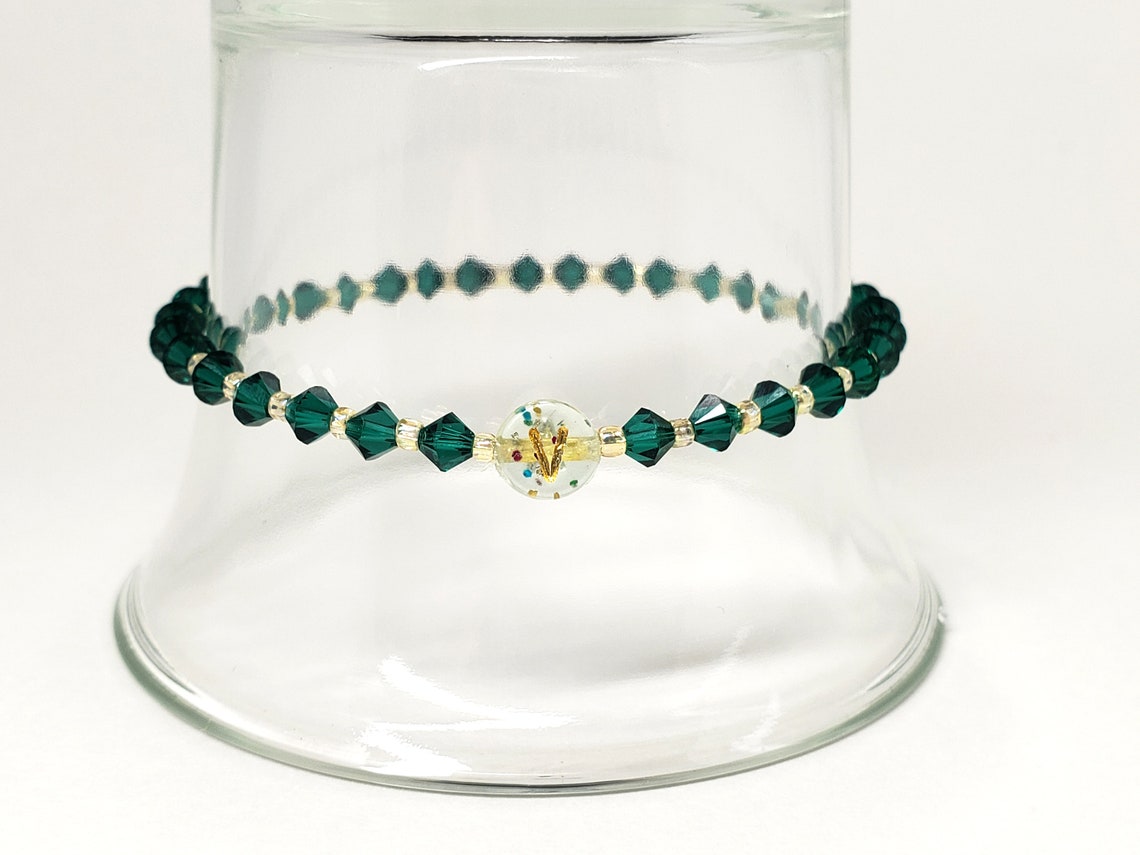 V grün Mic inspiriert BTS ARMY Swarovski Kristall Stretch