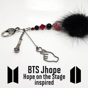 Jhope Hope on the Stage Tour Inspired Beaded Clip On Charms for phones, handbags, backpacks,  luggage, concert bags, lightstick and more!