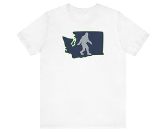 Squatchington „Go Hawks“ - Unisex Jersey Kurzarm-T-Shirt