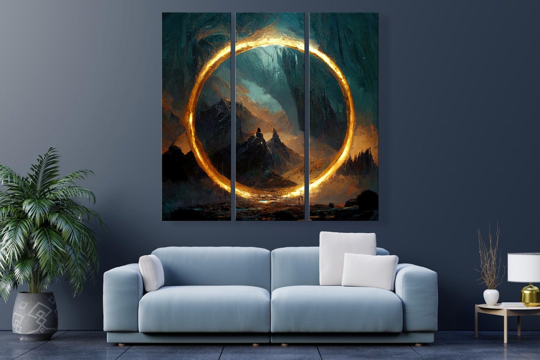 The Way to Mordor Printed Canvas Art Gold Ring Wall Decor Wall Canvas