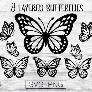 Borboleta svg, Pacote de borboleta svg, Pacote de borboleta em camadas Arquivos Cricut SVG, Borboletas, Borboleta Svg para Cricut, Borboleta Clipart