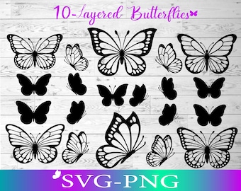Butterfly svg, Butterfly svg bundle, Layered Butterfly Bundle Cricut SVG Files, Butterflies, Butterfly Svg for Cricut, Butterfly Clipart
