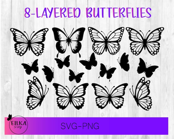 Butterfly svg, Butterfly svg bundle, Layered Butterfly Bundle Cricut SVG Files, Butterflies, Butterfly Svg for Cricut, Butterfly Clipart