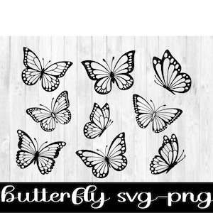 Svg papillon, lot de svg papillon, couches de papillons Bundle fichiers SVG Cricut, papillons, Svg papillon pour Cricut, clipart papillon
