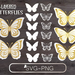 Schmetterlings-Svg, Schmetterlings-Svg-Bundle, geschichtetes Schmetterlings-Bundle Cricut SVG-Dateien, Schmetterlinge, Schmetterling Svg für Cricut, Schmetterling Clipart