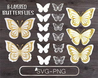 Butterfly svg, Butterfly svg bundle, Layered Butterfly Bundle Cricut SVG Files, Butterflies, Butterfly Svg for Cricut, Butterfly Clipart