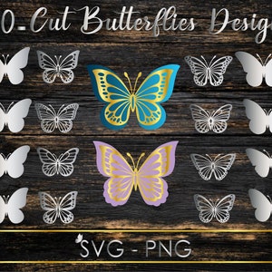 Schmetterlings-Svg, Schmetterlings-Svg-Bundle, geschichtetes Schmetterlings-Bundle Cricut SVG-Dateien, Schmetterlinge, Schmetterling Svg für Cricut, Schmetterling Clipart