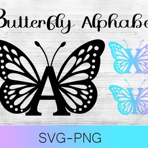 Schmetterlings-Monogramm-Svg, Schmetterlings-Alphabet-Monogramm-Svg, Schmetterlings-Svg, Schmetterlings-Svg-Bundle, Cricut