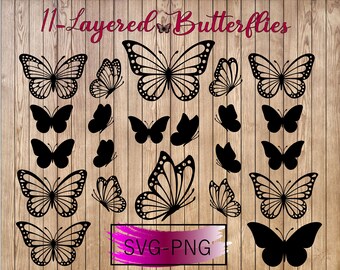 Butterfly svg, Butterfly svg bundle, Layered Butterfly Bundle Cricut SVG Files, Butterflies, Butterfly Svg for Cricut, Butterfly Clipart