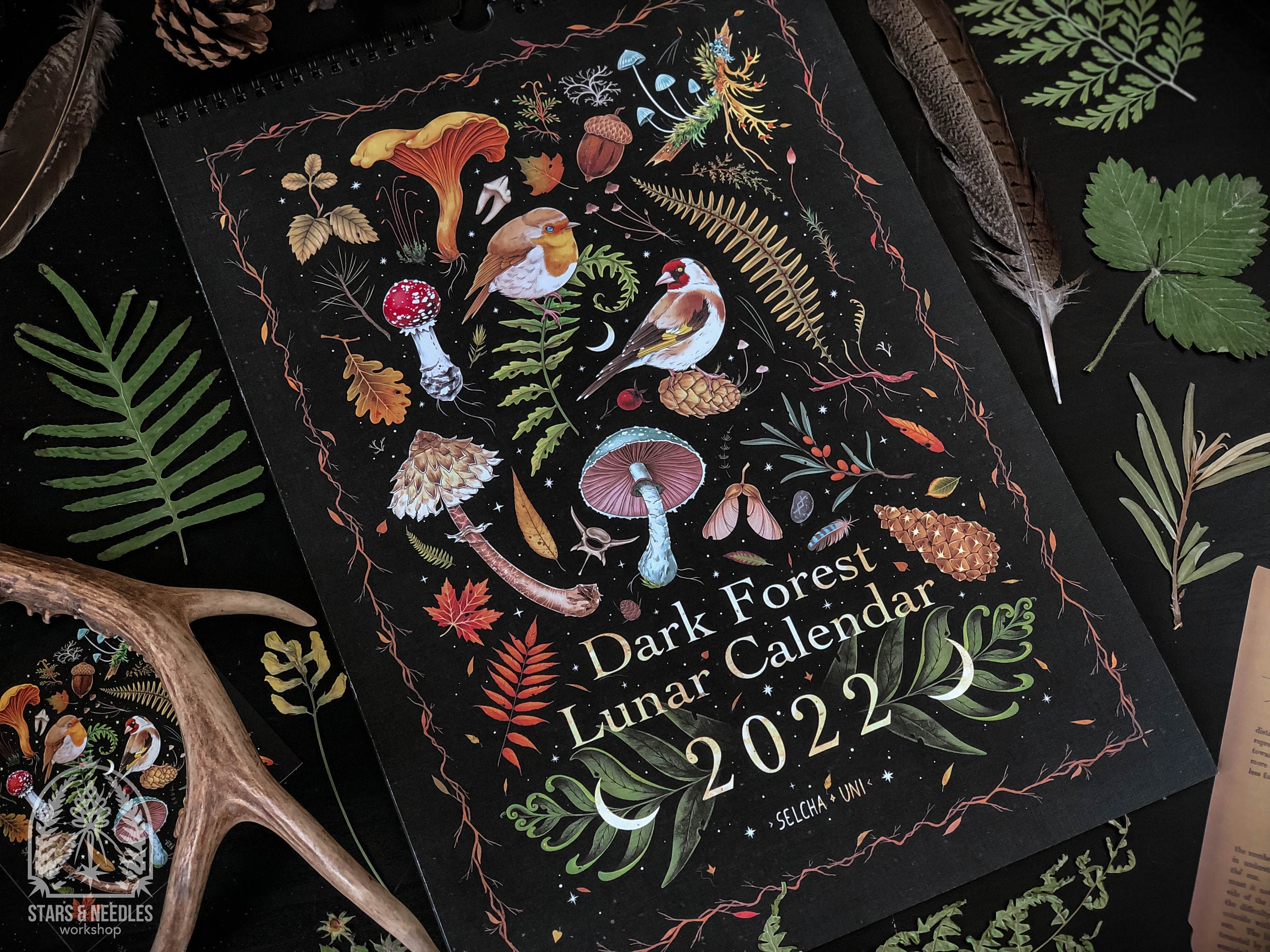 Dark Forest Lunar Calendar 2022 Illustrated Wall Calendar A3 | Etsy