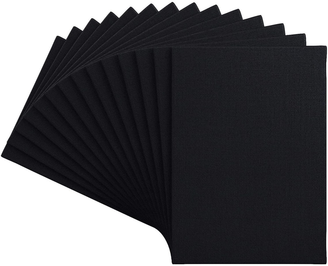 5x7 Inch Black Blank Canvas Panel Boards Bulk Pack of 14 Etsy