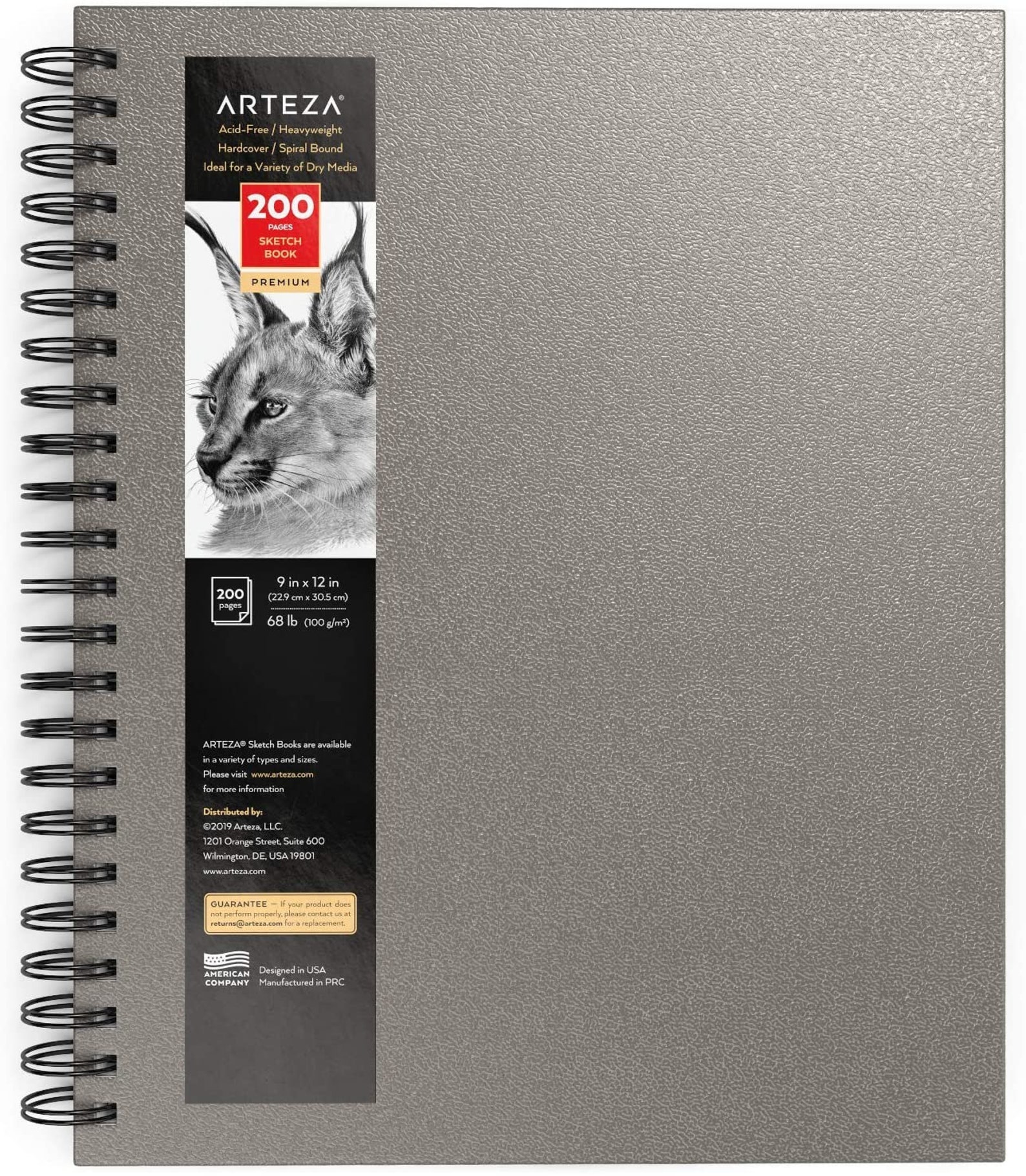 Sketch Book 9x12inch 100 Sheets Hardcover SpiralBound Etsy