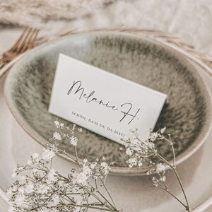EDITIERBARE Platzkarten zur Hochzeit Elin, Template zum Ausdrucken