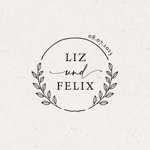 Logotipo de boda con nombre ELIN
