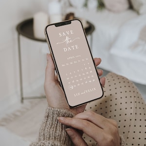 Save the Date-uitnodiging Elin Beige