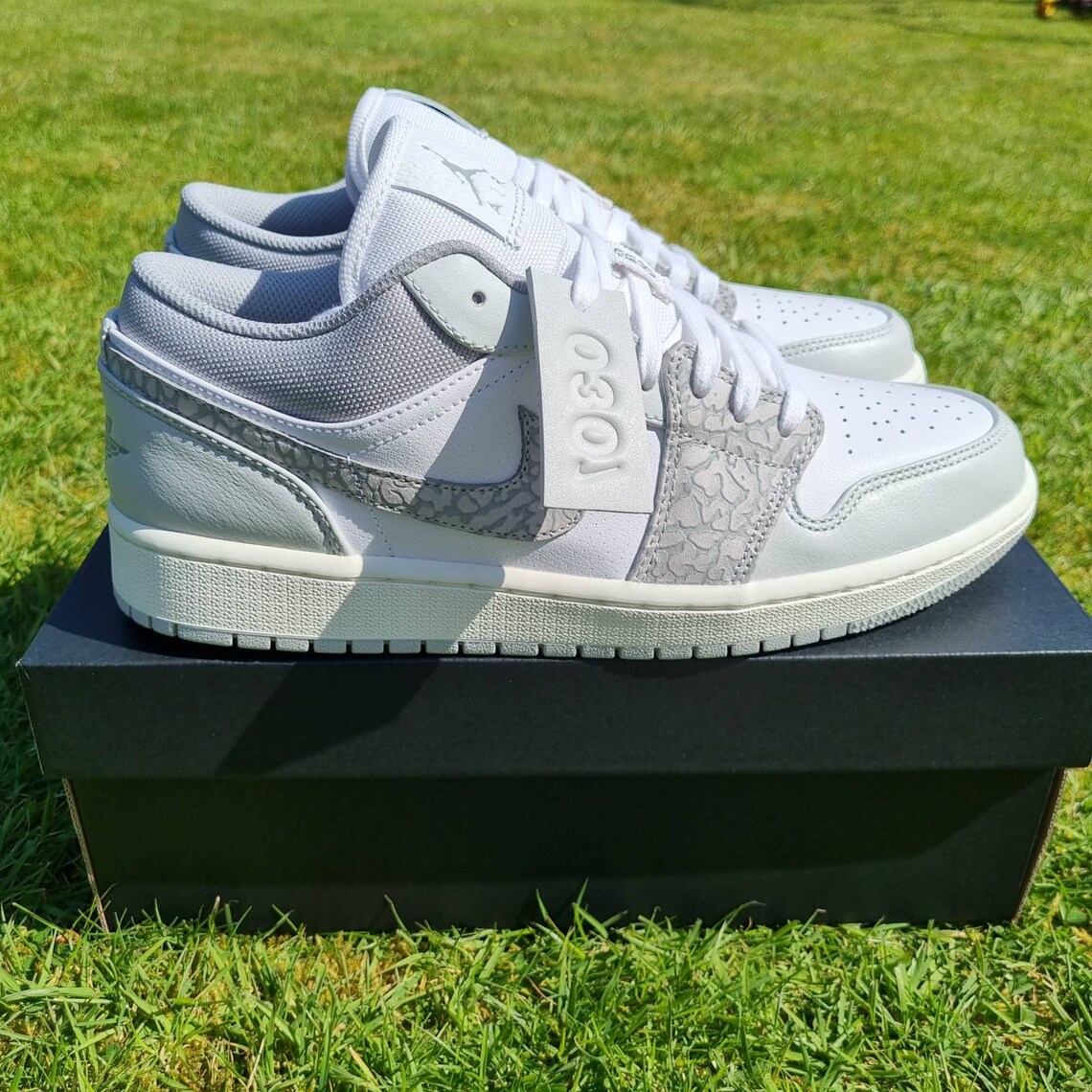 Air Jordan 1 Low PRM Elephant Print Berlin Grey DH4269-100 For Sale â Hope Jordans