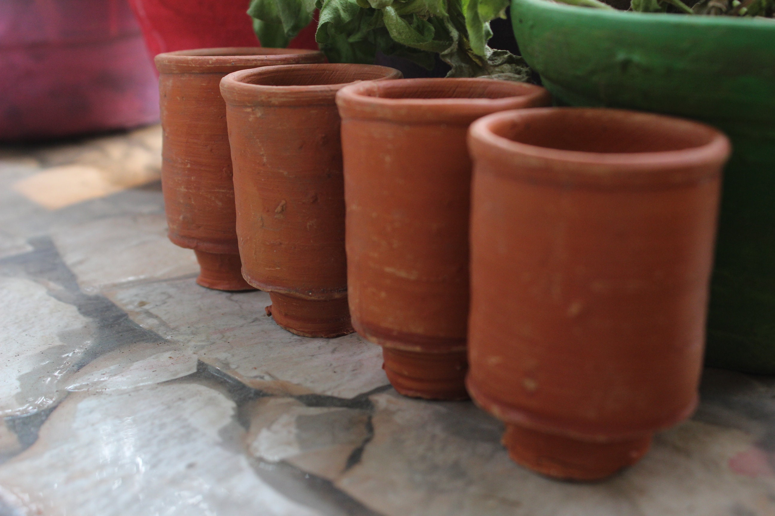 Terracotta tea cup kulhad piece of 4 | Etsy