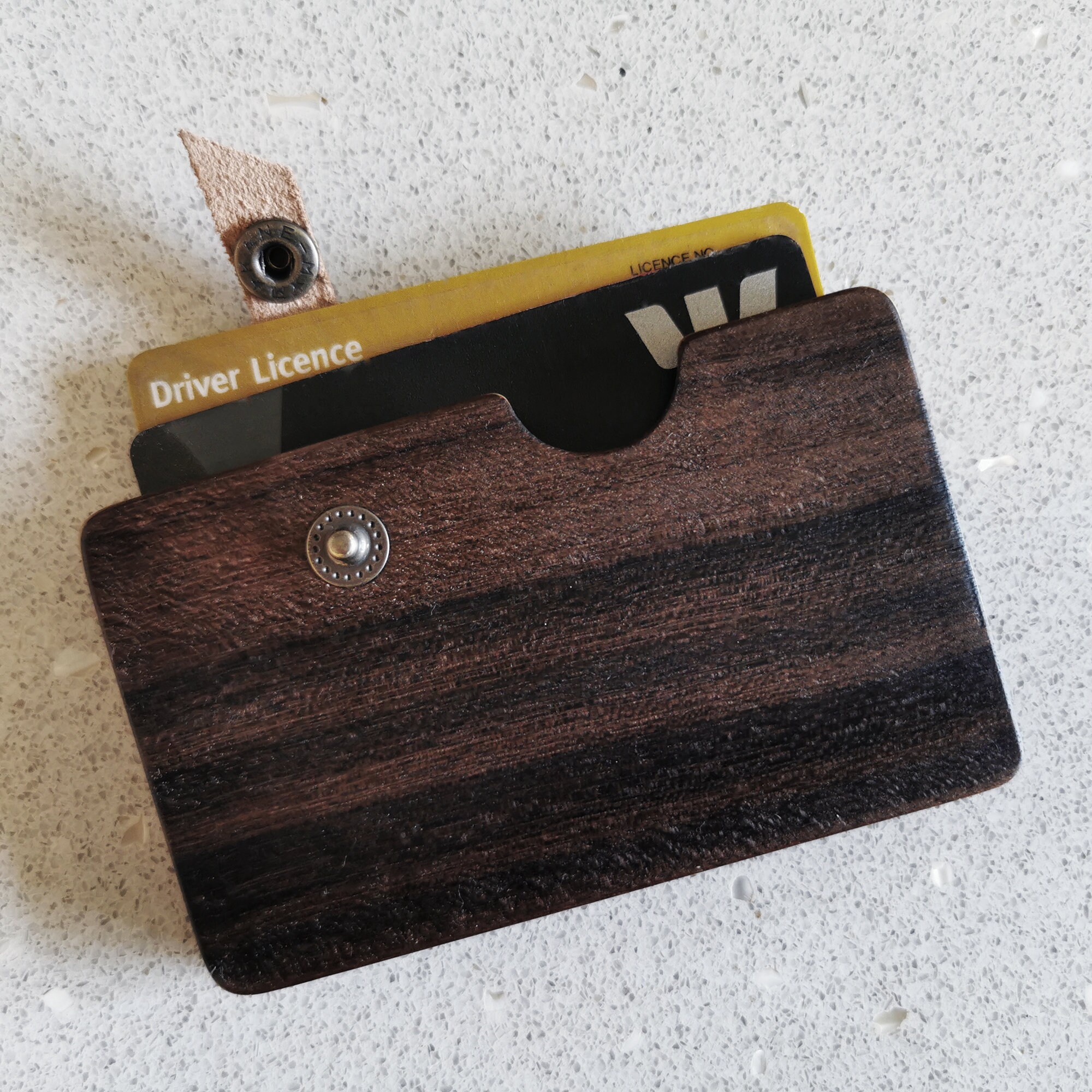 Wooden Wallet Black Walnut Wood Wallet with Money Clip Etsy