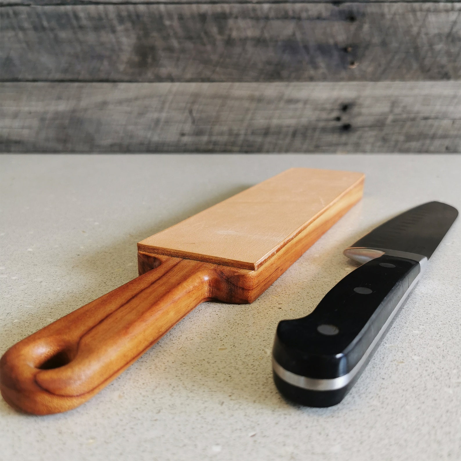 Wood & Leather Strop Handmade Wooden Leather Knife Tool Etsy