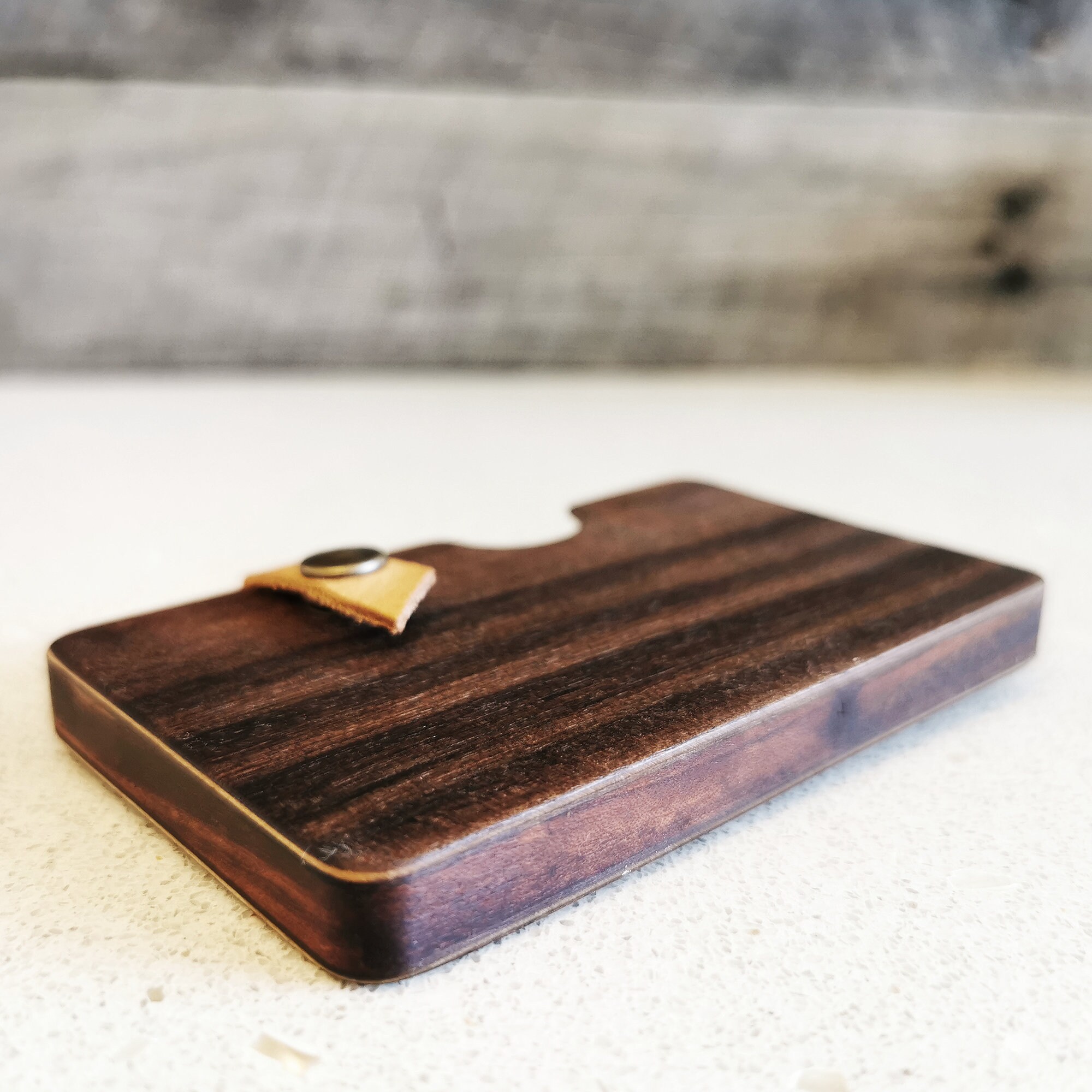 Wooden Wallet Black Walnut Wood Wallet with Money Clip Etsy