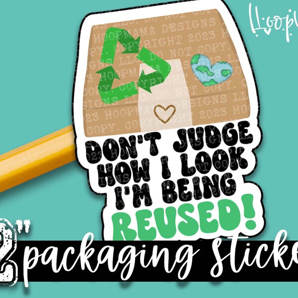 Reused Packaging Sticker Etsy