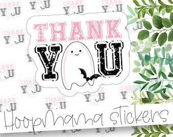 Thank You - Halloween Stickers - Large 2 Inch Branding Sticker For Small Shops - Shop Small Stickers