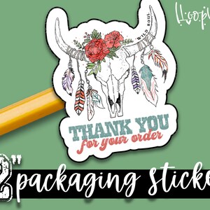 Thank You For Your Order - Thank You Packaging stickers - 2 Inch Branding Stickers For Small Shops - Shop Small Stickers
