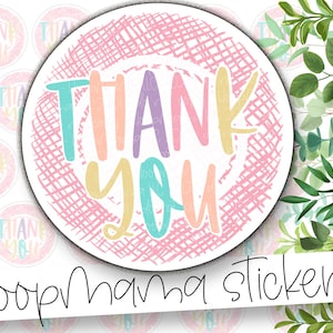 Thank You Handmade Packaging Stickers - Large 2 Inch Branding Sticker For Small Shops - Shop Small Stickers