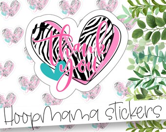 Thank You - Thank You Stickers - Large 2 Inch Branding Sticker For Small Shops - Small Shop Sticker