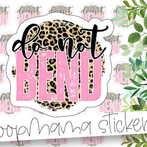 Do Not Bend - Leopard Print Fragile Packaging stickers - Large 2 Inch Branding Sticker For Small Shops - Small Shop Sticker