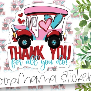 Thank You For All You Do! - Thank You Packaging stickers - Large 2 Inch Branding Sticker For Small Shops - Shop Small Stickers