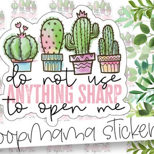 Gebruik niets scherps om me te openen - Verpakkingsstickers - Grote 2 inch merksticker voor kleine winkels - kleine winkelsticker