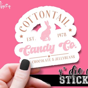 Cottontail Candy Co. - Funny Laptop & Waterbottle Tumbler 4 Inch Decal - Vinyl Waterproof Sticker