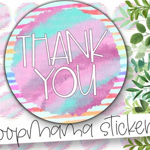 Thank You Handmade Packaging Stickers - Large 2 Inch Branding Sticker For Small Shops - Shop Small Stickers