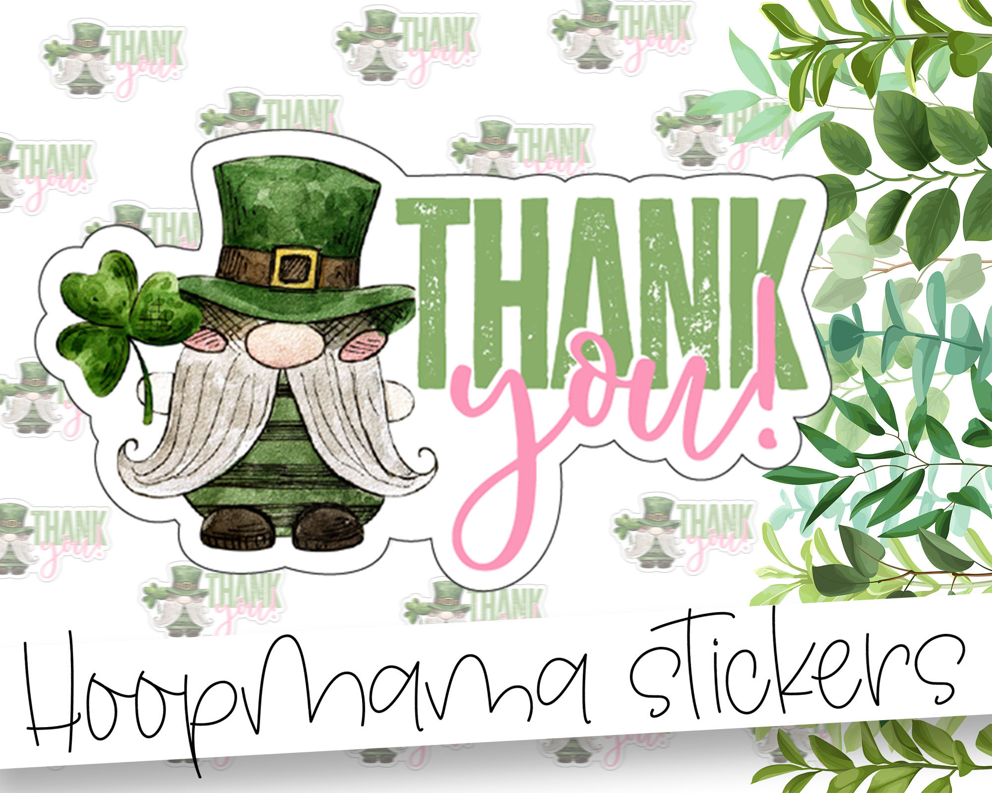 Sticker Patrick Thanks Thank You - St. Patrick's Day Packaging Stickers - Large 2 Inch ...