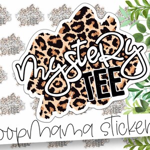 Mystery Tee Stickers - Leopard Print Surprise Sticker - Grote 2 Inch Sticker Voor Kleine Winkel - Winkel Kleine Sticker - 24 Sticker Vel