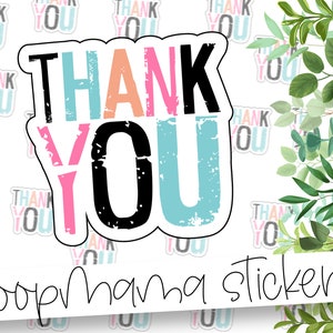 Thank You - Thank You Packaging stickers - 2 Inch Branding Stickers - Shop Small Stickers