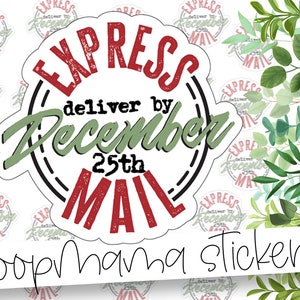 Express postbezorging vóór 25 december - Vrolijke Kerstverpakking Stickers - 2 Inch Branding Sticker voor kleine winkels - Shop Kleine Stickers