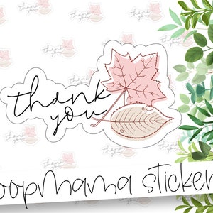 Thank You - Fall Stickers - Large 2 Inch Branding Sticker For Small Shops - Shop Small Stickers