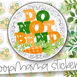 No doblar si la zanahoria todo - pegatinas de embalaje de Pascua - gran etiqueta de marca de 2 pulgadas para pequeñas tiendas - Comprar pequeñas pegatinas