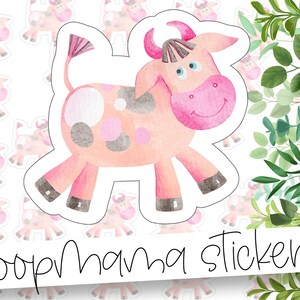 Happy Cow Stickers - Happy Mail Packaging Stickers - Large 2 Inch Branding Sticker For Small Shops - - 24 Sticker Sheet